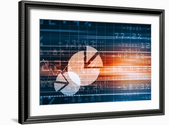 Business Graph with Arrow Showing Profits and Gains-Sergey Nivens-Framed Art Print