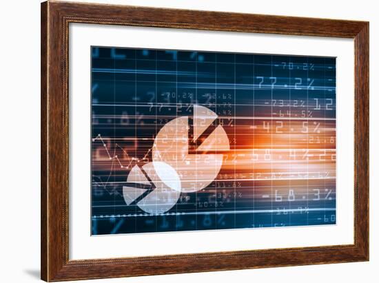 Business Graph with Arrow Showing Profits and Gains-Sergey Nivens-Framed Art Print