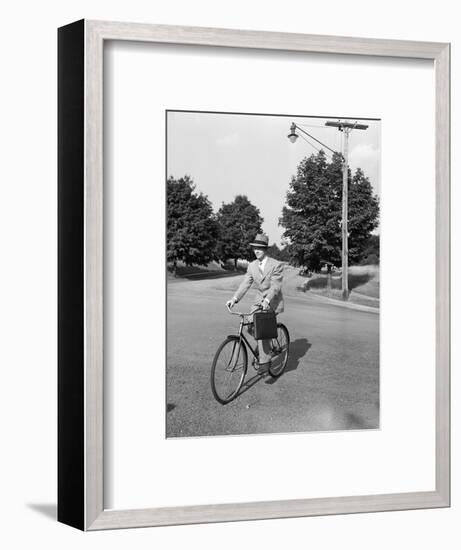 Business Man Riding Bicycle-Philip Gendreau-Framed Photographic Print