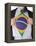 Business Man With Brazilian Flag T-Shirt-IJdema-Framed Stretched Canvas