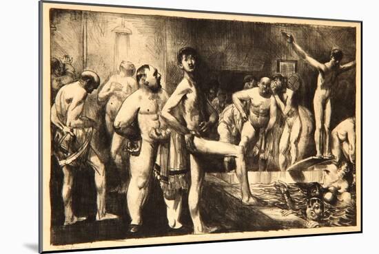 Business-Men's Bath, 1923-George Wesley Bellows-Mounted Giclee Print