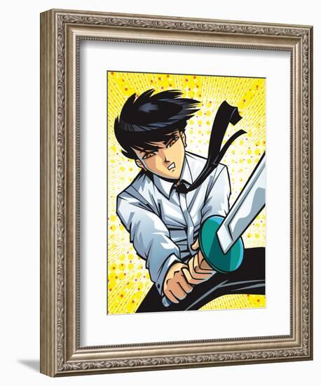 Business Warrior-Harry Briggs-Framed Giclee Print