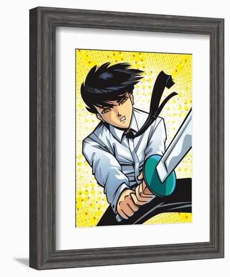 Business Warrior-Harry Briggs-Framed Giclee Print