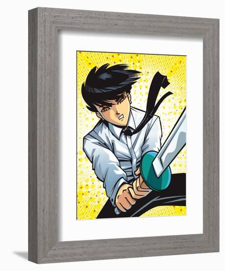 Business Warrior-Harry Briggs-Framed Giclee Print