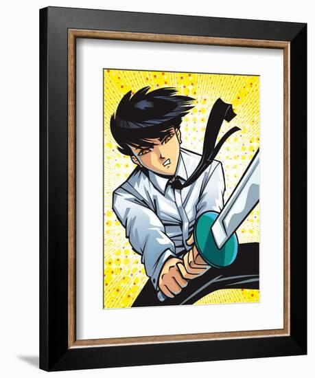 Business Warrior-Harry Briggs-Framed Giclee Print