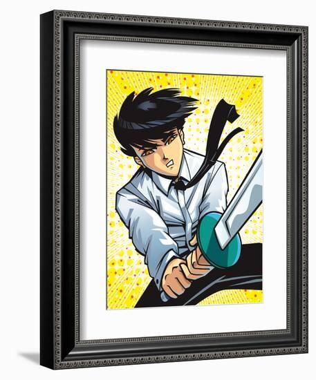 Business Warrior-Harry Briggs-Framed Giclee Print