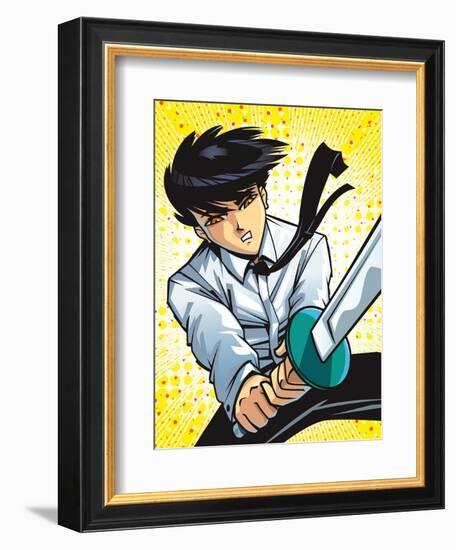 Business Warrior-Harry Briggs-Framed Giclee Print