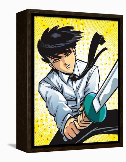 Business Warrior-Harry Briggs-Framed Premier Image Canvas