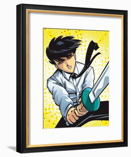 Business Warrior-Harry Briggs-Framed Giclee Print