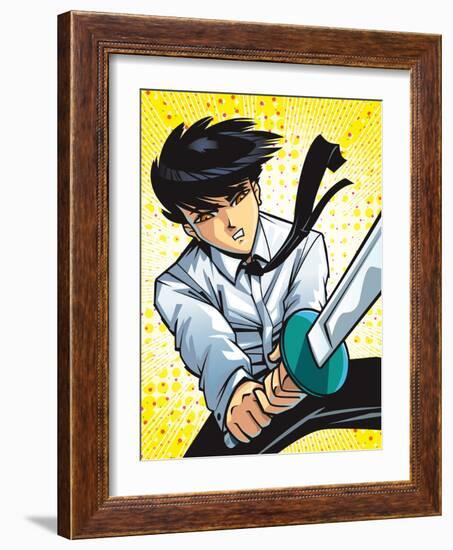 Business Warrior-Harry Briggs-Framed Giclee Print