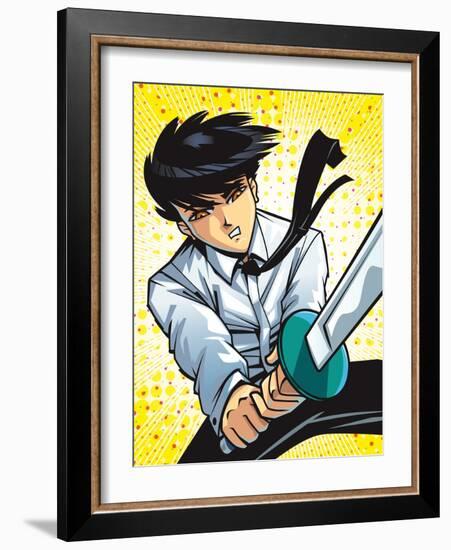 Business Warrior-Harry Briggs-Framed Giclee Print