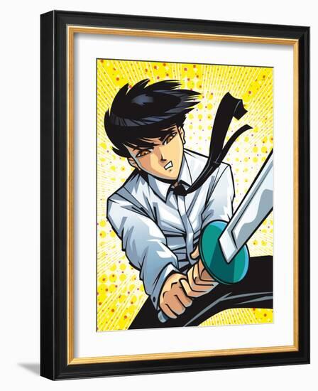 Business Warrior-Harry Briggs-Framed Giclee Print