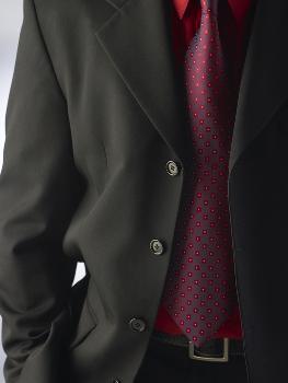 Businessman Wearing Red Shirt and Tie Under Black Suit' Photographic Print  | Art.com
