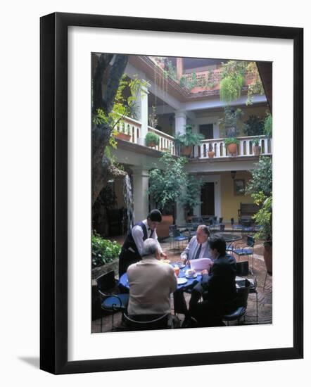 Businessmen Enjoying the Local Comida Corrida, Oaxaca, Mexico-Judith Haden-Framed Photographic Print