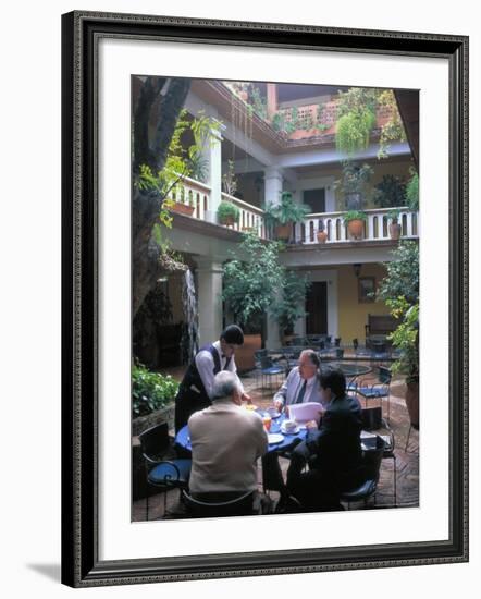 Businessmen Enjoying the Local Comida Corrida, Oaxaca, Mexico-Judith Haden-Framed Photographic Print