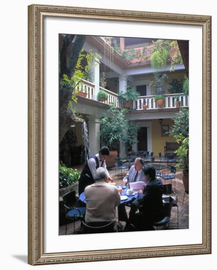 Businessmen Enjoying the Local Comida Corrida, Oaxaca, Mexico-Judith Haden-Framed Photographic Print