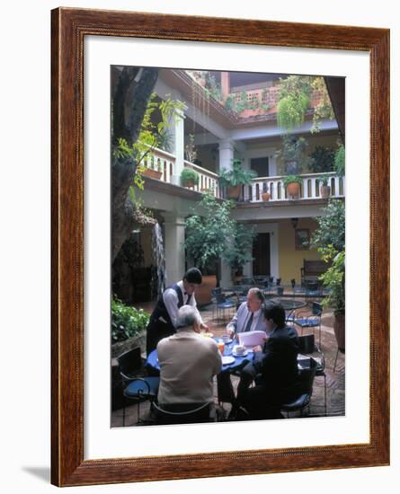 Businessmen Enjoying the Local Comida Corrida, Oaxaca, Mexico-Judith Haden-Framed Photographic Print