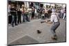 Busker Entertaining the Crowds, Galway, County Galway, Connacht, Republic of Ireland-Gary Cook-Mounted Photographic Print