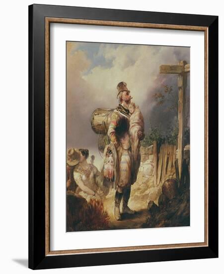 Buskers (Oil on Canvas)-Paul Gavarni-Framed Giclee Print