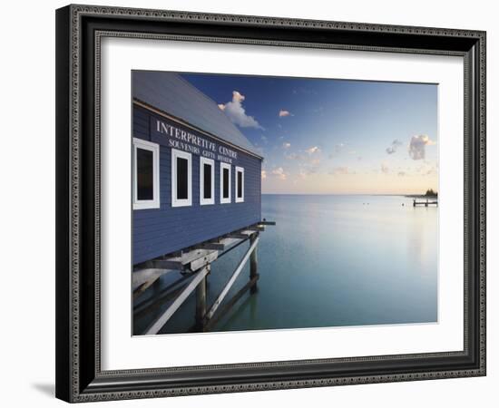 Busselton Pier at Dawn, Western Australia, Australia-Ian Trower-Framed Photographic Print