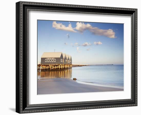 Busselton Pier at Dawn, Western Australia, Australia-Ian Trower-Framed Photographic Print