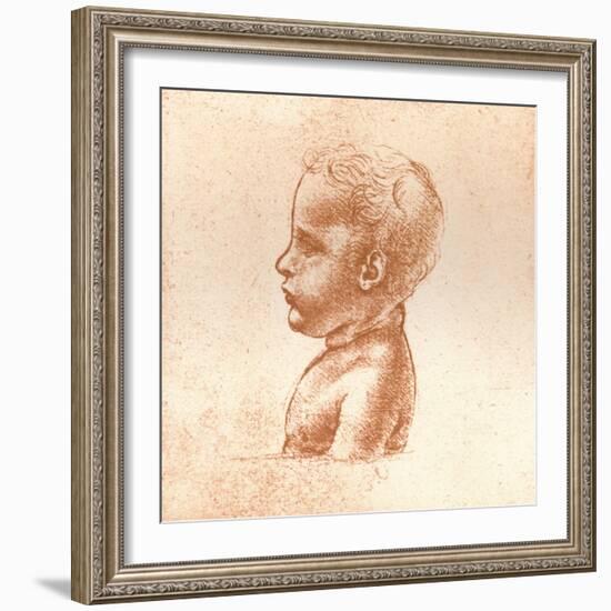 Bust of a Boy, C1472-C1519 (1883)-Leonardo da Vinci-Framed Giclee Print