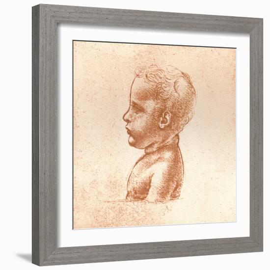 Bust of a Boy, C1472-C1519 (1883)-Leonardo da Vinci-Framed Giclee Print