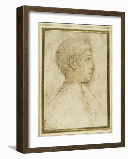 Bust of a Boy in Profile to the Right-Parmigianino-Framed Giclee Print