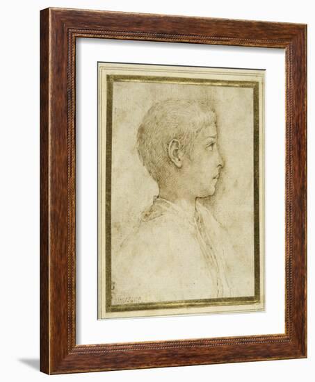 Bust of a Boy in Profile to the Right-Parmigianino-Framed Giclee Print