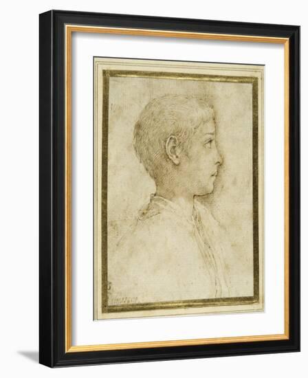 Bust of a Boy in Profile to the Right-Parmigianino-Framed Giclee Print