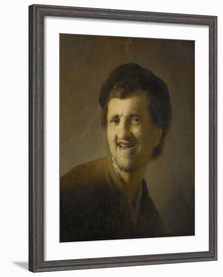 Bust of a Laughing Young Man-Rembrandt van Rijn-Framed Art Print