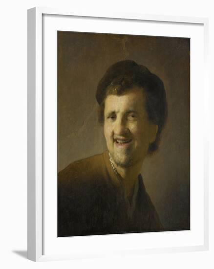 Bust of a Laughing Young Man-Rembrandt van Rijn-Framed Art Print