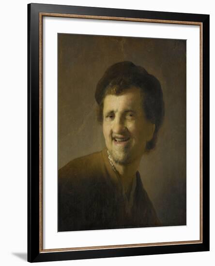 Bust of a Laughing Young Man-Rembrandt van Rijn-Framed Art Print