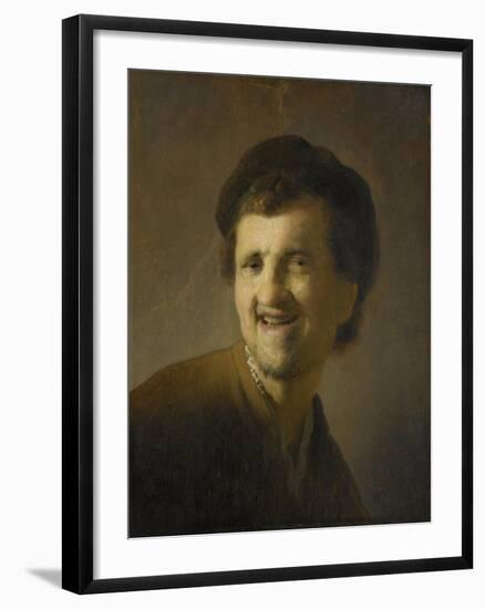 Bust of a Laughing Young Man-Rembrandt van Rijn-Framed Art Print