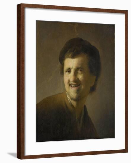 Bust of a Laughing Young Man-Rembrandt van Rijn-Framed Art Print