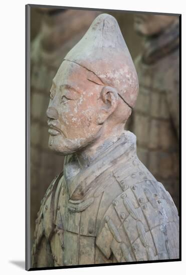 Bust of a Terracotta Warrior, Mausoleum of the First Qin Emperor, Xian, Shaanxi Province, China-G & M Therin-Weise-Mounted Photographic Print