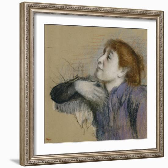 Bust of a Woman, circa 1880-85-Edgar Degas-Framed Giclee Print