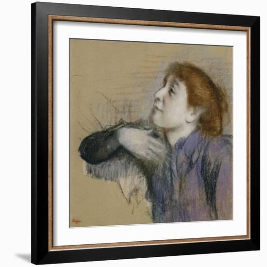 Bust of a Woman, circa 1880-85-Edgar Degas-Framed Giclee Print
