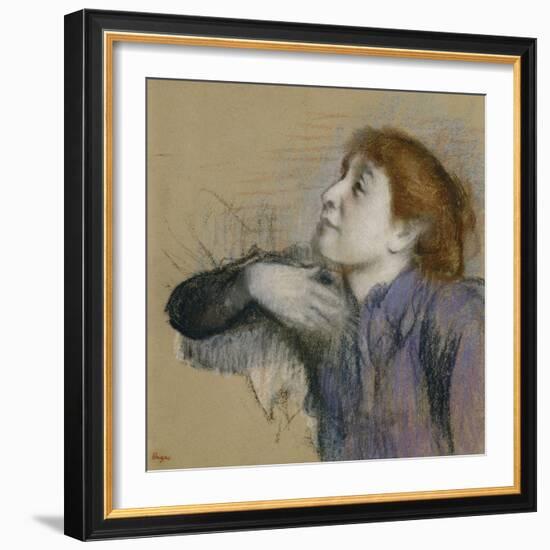 Bust of a Woman, circa 1880-85-Edgar Degas-Framed Giclee Print