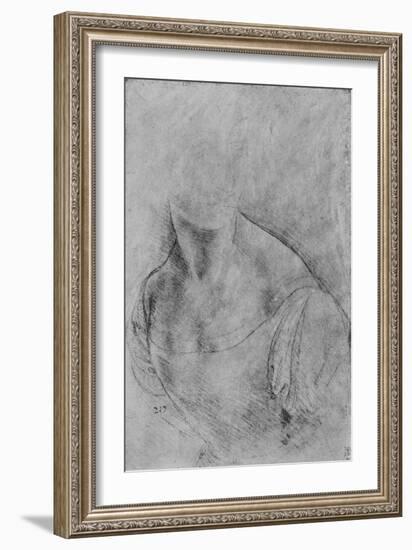 'Bust of a Woman Turned to the Left, the Head Slightly Indicated', c1480 (1945)-Leonardo Da Vinci-Framed Giclee Print