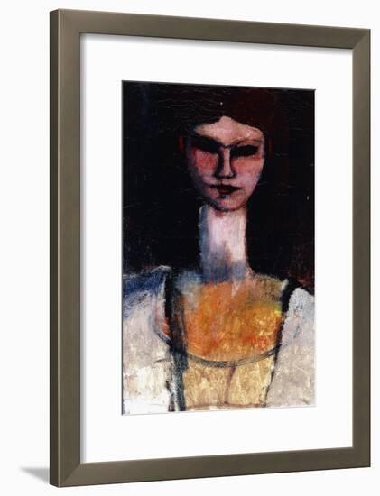 Bust of a Young Woman; Buste De Jeune Femme, C.1910-11-Amedeo Modigliani-Framed Giclee Print