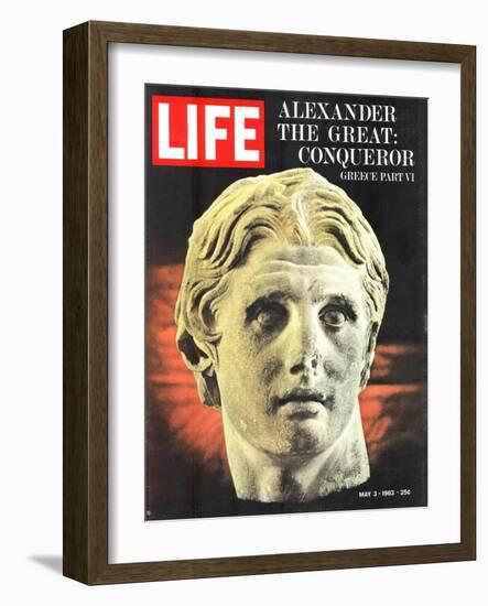 Bust of Alexander the Great, May 3, 1963-Dmitri Kessel-Framed Photographic Print