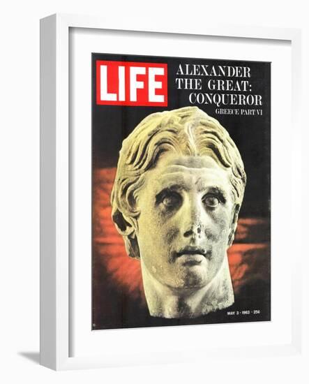 Bust of Alexander the Great, May 3, 1963-Dmitri Kessel-Framed Photographic Print