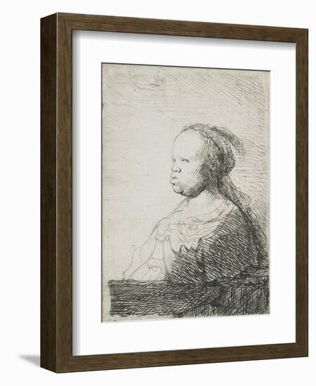 Bust of an African Woman, 1628-32-Rembrandt van Rijn-Framed Art Print