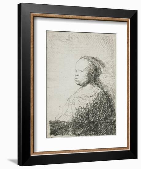 Bust of an African Woman, 1628-32-Rembrandt van Rijn-Framed Art Print