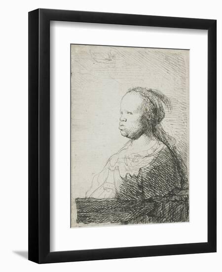 Bust of an African Woman, 1628-32-Rembrandt van Rijn-Framed Art Print