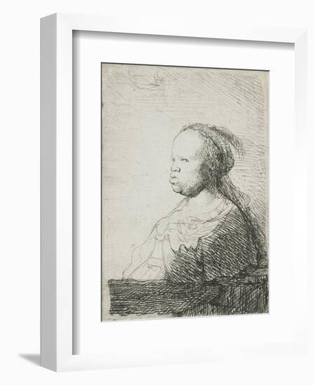 Bust of an African Woman, 1628-32-Rembrandt van Rijn-Framed Art Print