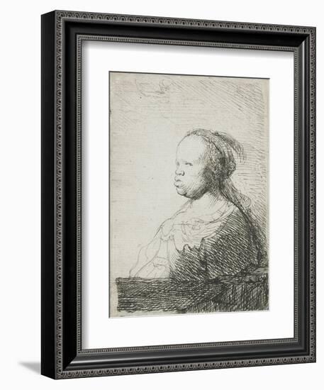 Bust of an African Woman, 1628-32-Rembrandt van Rijn-Framed Art Print