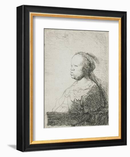 Bust of an African Woman, 1628-32-Rembrandt van Rijn-Framed Art Print