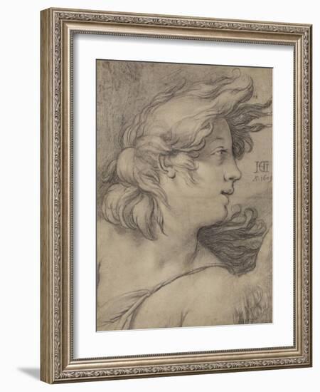 Bust of an Angel-Hendrick Goltzius-Framed Art Print